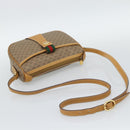 GUCCI Micro GG Supreme Web Sherry Line Bag PVC Beige Gold 89 02 032 Auth 194552-7