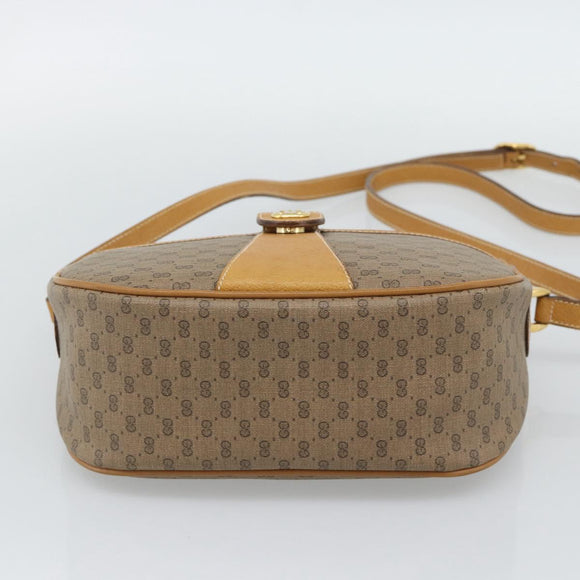 GUCCI Micro GG Supreme Web Sherry Line Bag PVC Beige Gold 89 02 032 Auth 194552
