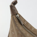 LOUIS VUITTON Monogram satin Little Boulogne Hand Bag Beige M92143 Auth 194553A-10