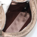 LOUIS VUITTON Monogram satin Little Boulogne Hand Bag Beige M92143 Auth 194553A-11