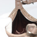 LOUIS VUITTON Monogram satin Little Boulogne Hand Bag Beige M92143 Auth 194553A-19