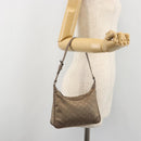 LOUIS VUITTON Monogram satin Little Boulogne Hand Bag Beige M92143 Auth 194553A-20