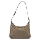 LOUIS VUITTON Monogram satin Little Boulogne Hand Bag Beige M92143 Auth 194553A-13