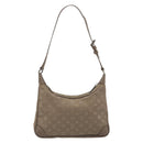 LOUIS VUITTON Monogram satin Little Boulogne Hand Bag Beige M92143 Auth 194553A-2