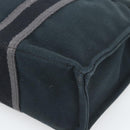 HERMES Fourre Tout PM Hand Bag Canvas Black Silver Auth 194555A-16