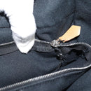 HERMES Fourre Tout PM Hand Bag Canvas Black Silver Auth 194555A-11