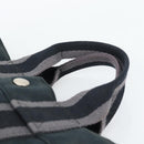 HERMES Fourre Tout PM Hand Bag Canvas Black Silver Auth 194555A-14