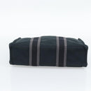 HERMES Fourre Tout PM Hand Bag Canvas Black Silver Auth 194555A-5