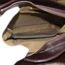 FENDI Zucca Canvas Hand Bag Brown Gold Tone Auth 194558V-11