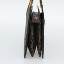 FENDI Zucca Canvas Hand Bag Brown Gold Tone Auth 194558V-3