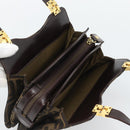 FENDI Zucca Canvas Hand Bag Brown Gold Tone Auth 194558V-6