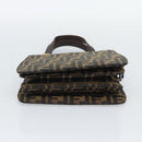 FENDI Zucca Canvas Hand Bag Brown Gold Tone Auth 194558V-5