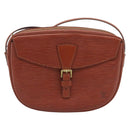 LOUIS VUITTON Epi Jeune Fille MM Shoulder Bag Brown M52153 LV Auth 194559-13