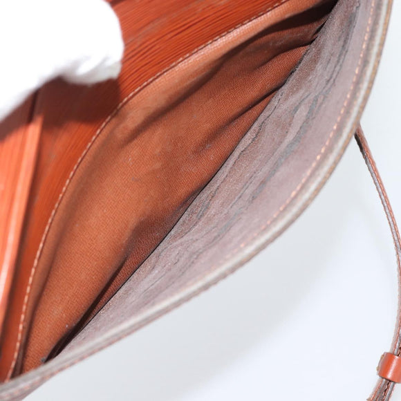LOUIS VUITTON Epi Jeune Fille MM Shoulder Bag Brown M52153 LV Auth 194559