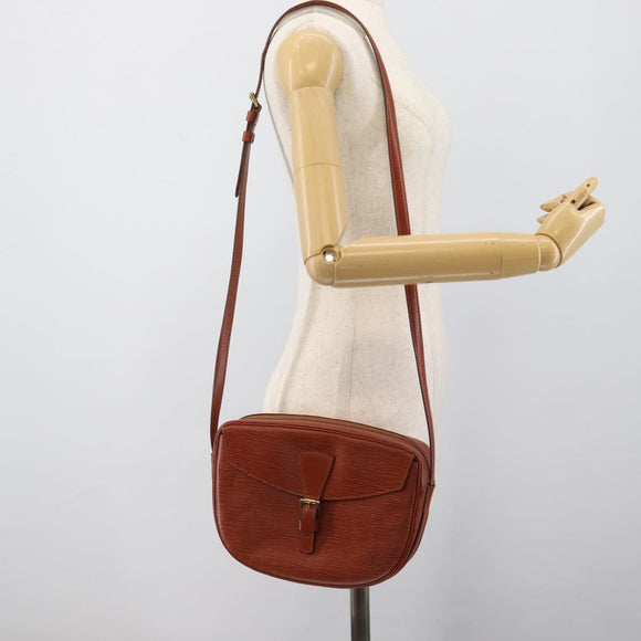 LOUIS VUITTON Epi Jeune Fille MM Shoulder Bag Brown M52153 LV Auth 194559