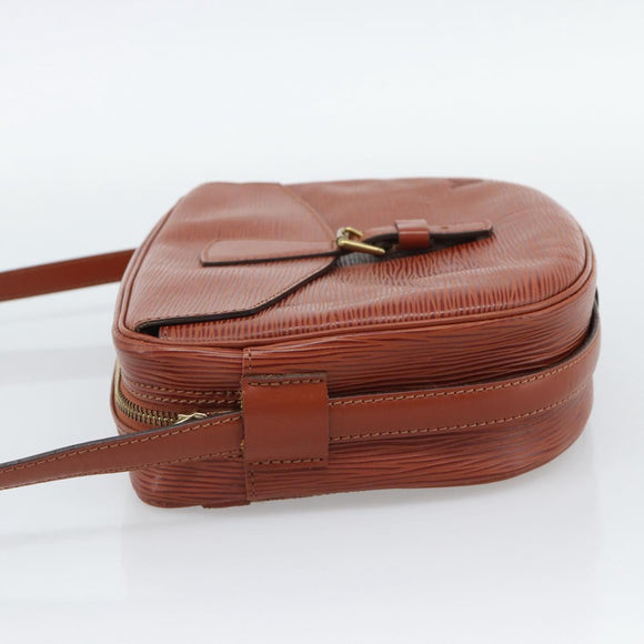 LOUIS VUITTON Epi Jeune Fille MM Shoulder Bag Brown M52153 LV Auth 194559