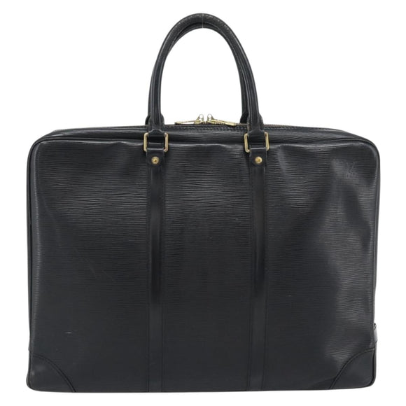LOUIS VUITTON Epi Porte Documents Voyage Business Bag Black M40321 Auth 194561