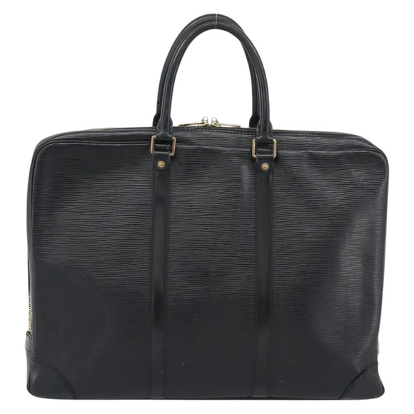 LOUIS VUITTON Epi Porte Documents Voyage Business Bag Black M40321 Auth 194561