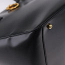 CARTIER PANTHERE Hand Bag Leather 2way Black Gold Auth 194562V-10