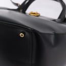 CARTIER PANTHERE Hand Bag Leather 2way Black Gold Auth 194562V-15