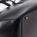 CARTIER PANTHERE Hand Bag Leather 2way Black Gold Auth 194562V-16