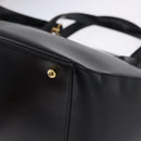 CARTIER PANTHERE Hand Bag Leather 2way Black Gold Auth 194562V-17