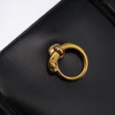 CARTIER PANTHERE Hand Bag Leather 2way Black Gold Auth 194562V-18