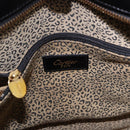 CARTIER PANTHERE Hand Bag Leather 2way Black Gold Auth 194562V-20