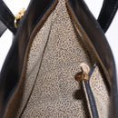 CARTIER PANTHERE Hand Bag Leather 2way Black Gold Auth 194562V-22