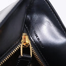 CARTIER PANTHERE Hand Bag Leather 2way Black Gold Auth 194562V-12