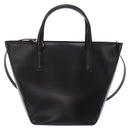 CARTIER PANTHERE Hand Bag Leather 2way Black Gold Auth 194562V-2