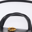 CARTIER PANTHERE Hand Bag Leather 2way Black Gold Auth 194562V-14