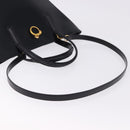 CARTIER PANTHERE Hand Bag Leather 2way Black Gold Auth 194562V-8