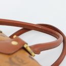 MCM Logogram Vicetos Boston Bag PVC Leather Brown Gold Auth 194565-9