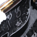 Salvatore Ferragamo Gancini Chain Bag Leather Dark Brown Gold Auth 194570A-11