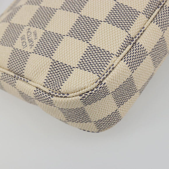 LOUIS VUITTON Damier Azur Pochette Accessoires Pouch N51986 LV Auth 194573V