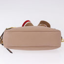 Miu Miu Shoulder Bag Leather Beige Gold Auth 194575V-5