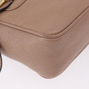 Miu Miu Shoulder Bag Leather Beige Gold Auth 194575V-9