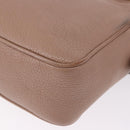 Miu Miu Shoulder Bag Leather Beige Gold Auth 194575V-17