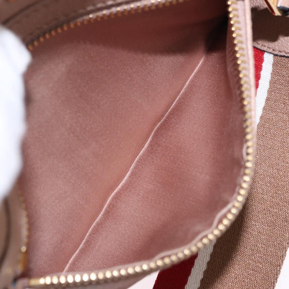 Miu Miu Shoulder Bag Leather Beige Gold Auth 194575V
