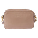 Miu Miu Shoulder Bag Leather Beige Gold Auth 194575V-2