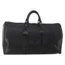 LOUIS VUITTON Epi Keepall 55 Boston Bag Noir Black M42952 LV Auth 194576-1