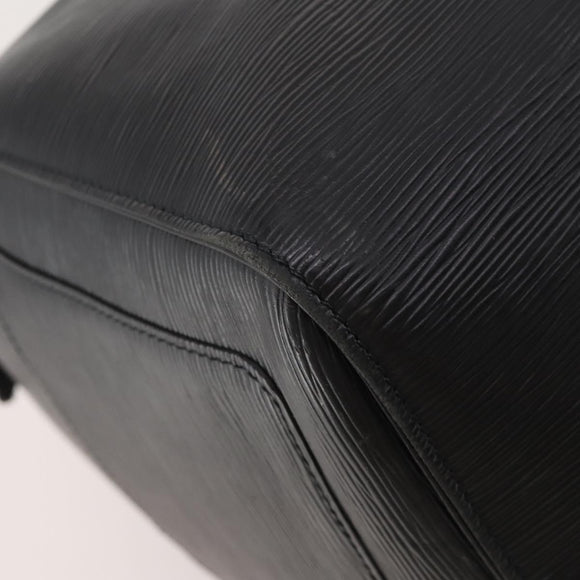 LOUIS VUITTON Epi Keepall 55 Boston Bag Noir Black M42952 LV Auth 194576