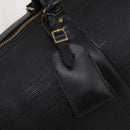 LOUIS VUITTON Epi Keepall 55 Boston Bag Noir Black M42952 LV Auth 194576-16