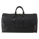 LOUIS VUITTON Epi Keepall 55 Boston Bag Noir Black M42952 LV Auth 194576-2