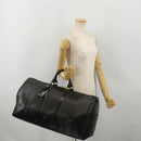 LOUIS VUITTON Epi Keepall 55 Boston Bag Noir Black M42952 LV Auth 194576-22