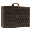 FENDI Zucca Canvas Trunk Black Brown Auth 194577A-1