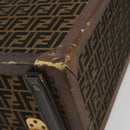 FENDI Zucca Canvas Trunk Black Brown Auth 194577A-9