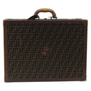 FENDI Zucca Canvas Trunk Black Brown Auth 194577A-13