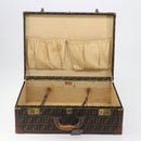 FENDI Zucca Canvas Trunk Black Brown Auth 194577A-22